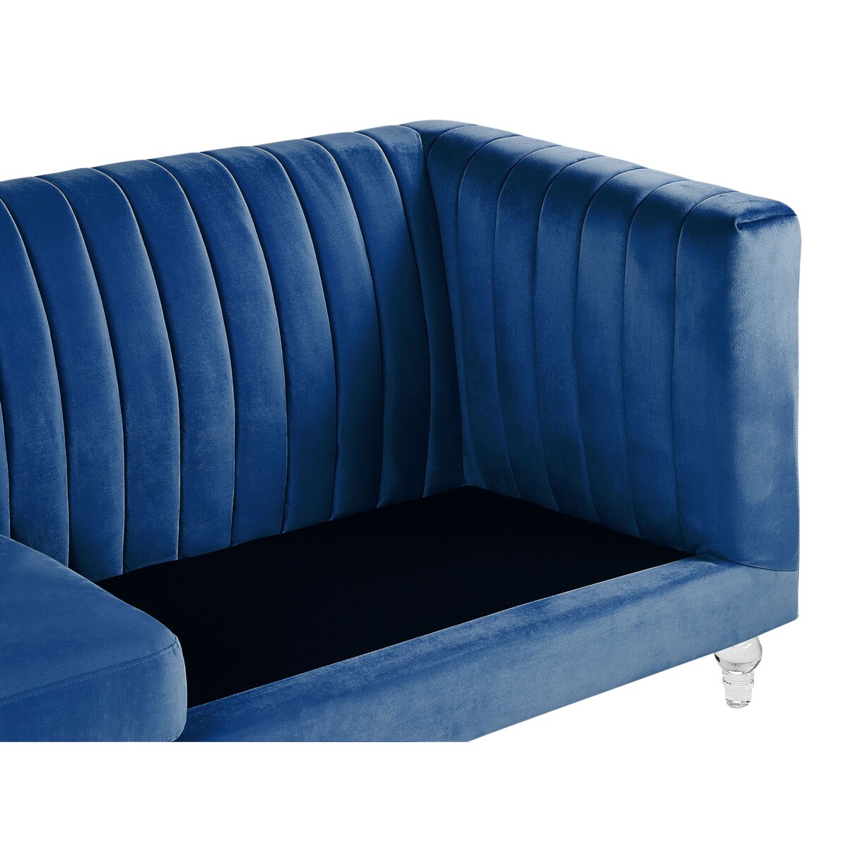 Sofa 3-osobowa welurowa niebieska ARVIKA