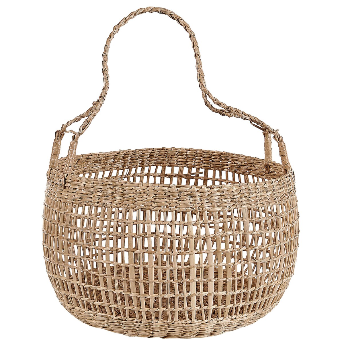 Zestaw 3 koszy z trawy morskiej naturalny ARAPAIMA