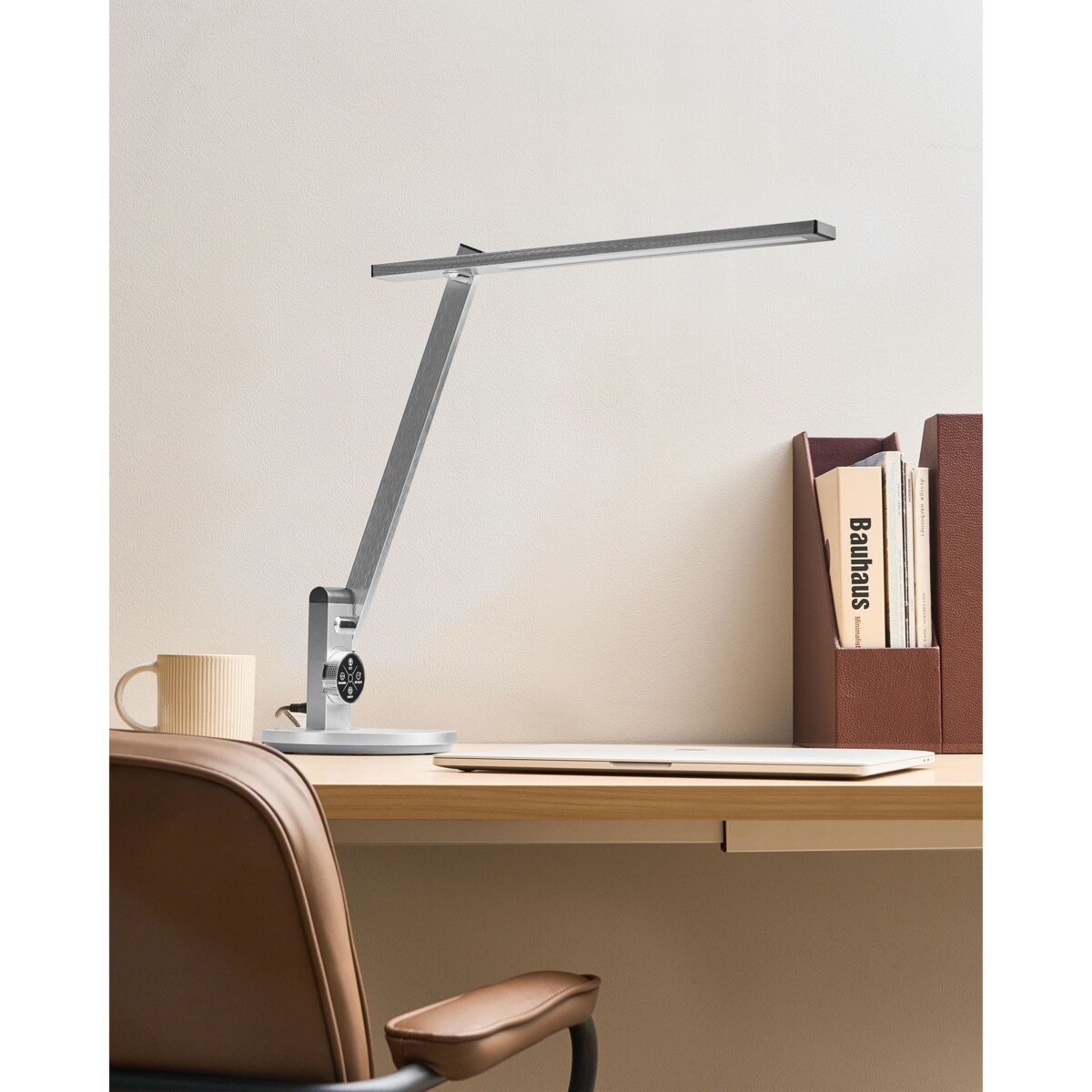 Lampa biurkowa LED CETUS Ze ściemniaczem Srebrny