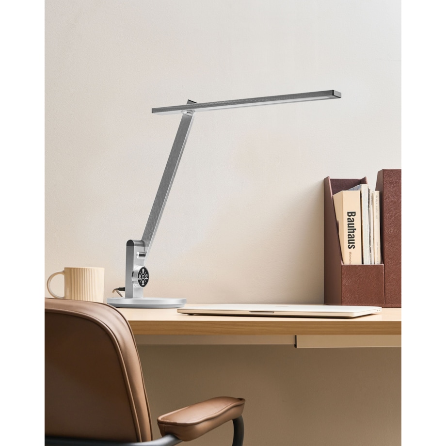 Lampa biurkowa LED CETUS Ze ściemniaczem Srebrny