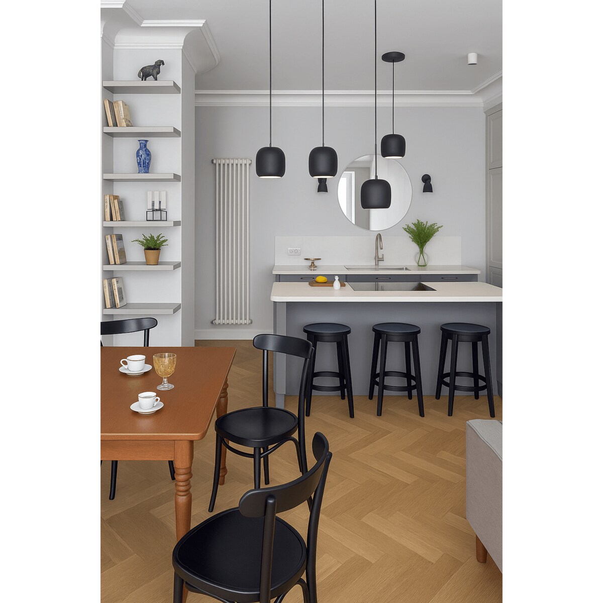 LAMPA WISZĄCA ALUMINIOWA ORIONIS M CZARNA