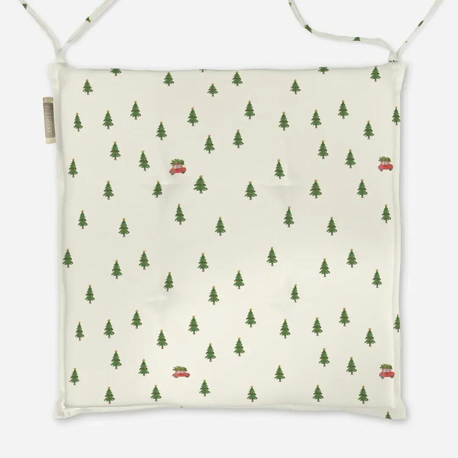 Poduszka świąteczna na krzesło - Minimalistyczny las