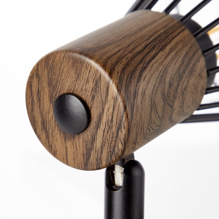 Loftowa lampka Manama 78101/76 Brilliant z klipsem druciana czarna brąz