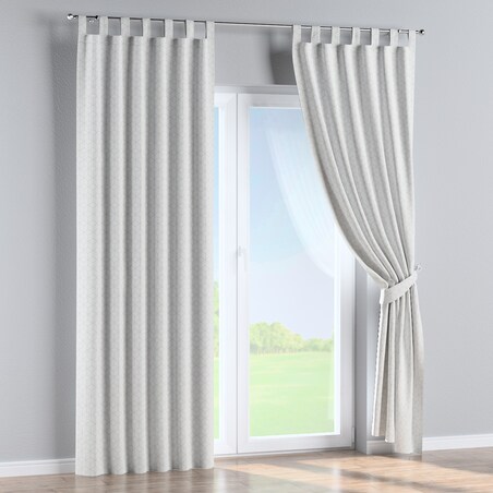 Zasłona na szelkach 1 szt. 130x245 wzór sześcianów na białym tle