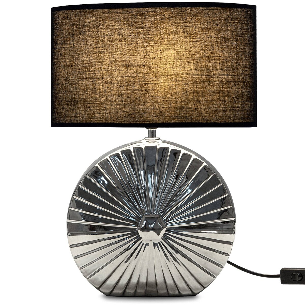 KONSIMO RITIM Nowoczesna lampa stołowa 2szt. kolor srebrny