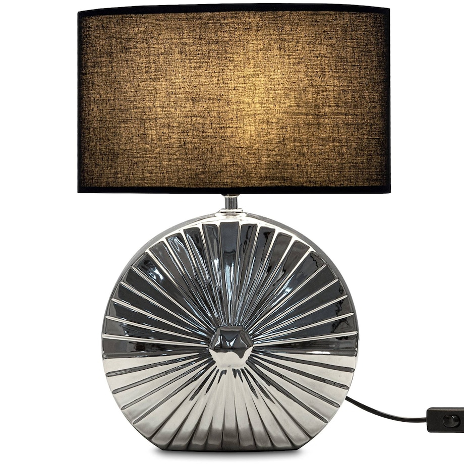 KONSIMO RITIM Nowoczesna lampa stołowa 2szt. kolor srebrny