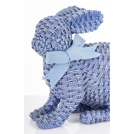 Dekoracja - figurka królika 19,5x22x12 cm AFICO niebieski mały