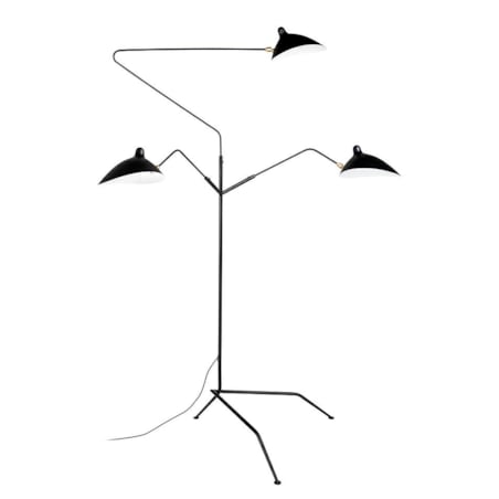 Lampa podłogowa RAVEN FLOOR UP 3 czarna - aluminium, stal węglowa