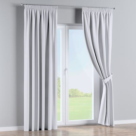 Zasłona na taśmie marszczącej 1 szt. 130x245 stalowa biel