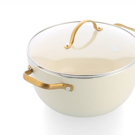 Zestaw garnków i patelni PADOVA Cream White 10 elementów GreenPan