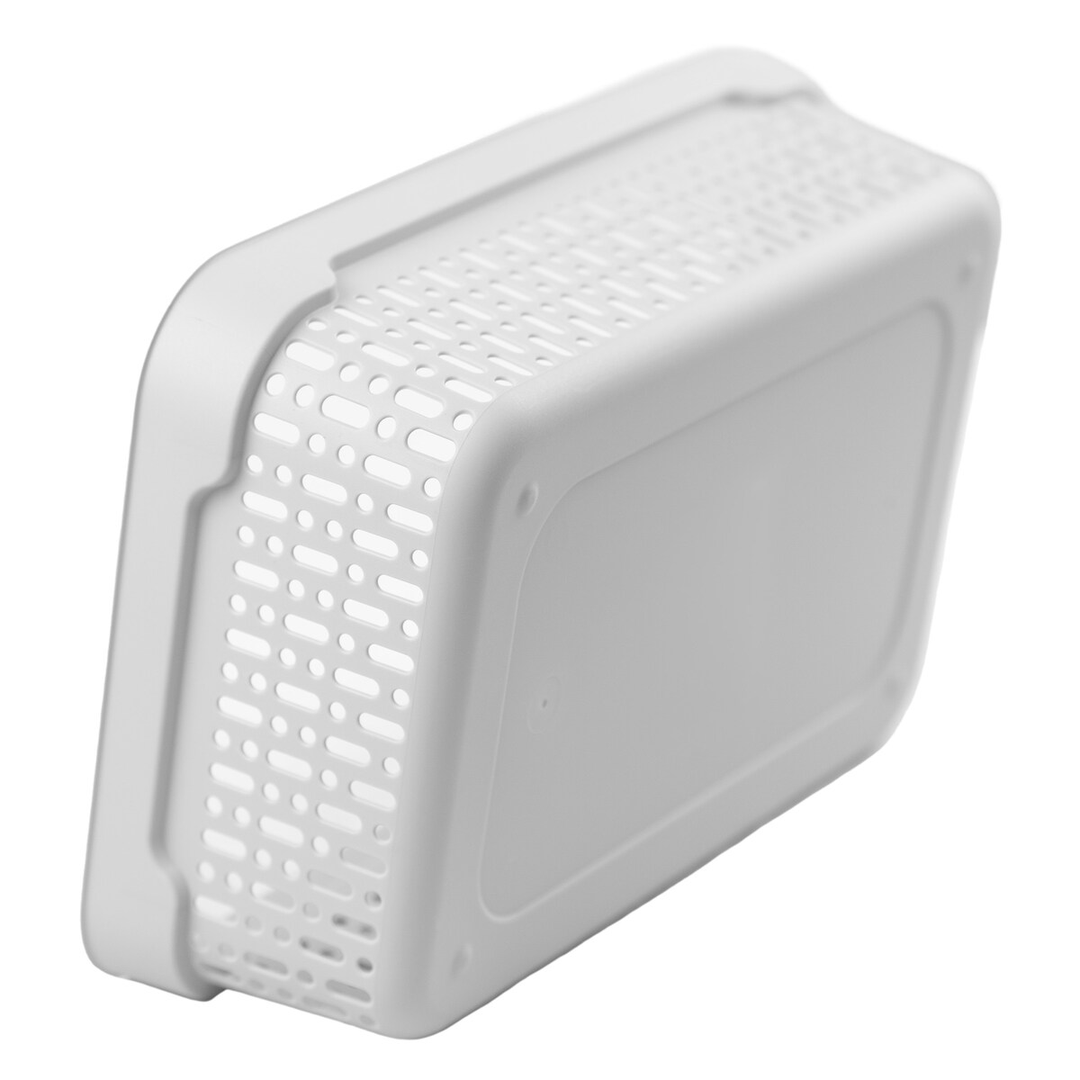 Koszyk Ażurowy Koszyczek S Plastikowy Na Kosmetyki Do Łazienki Pudełko Pojemnik Do Szuflady Jasnoszary