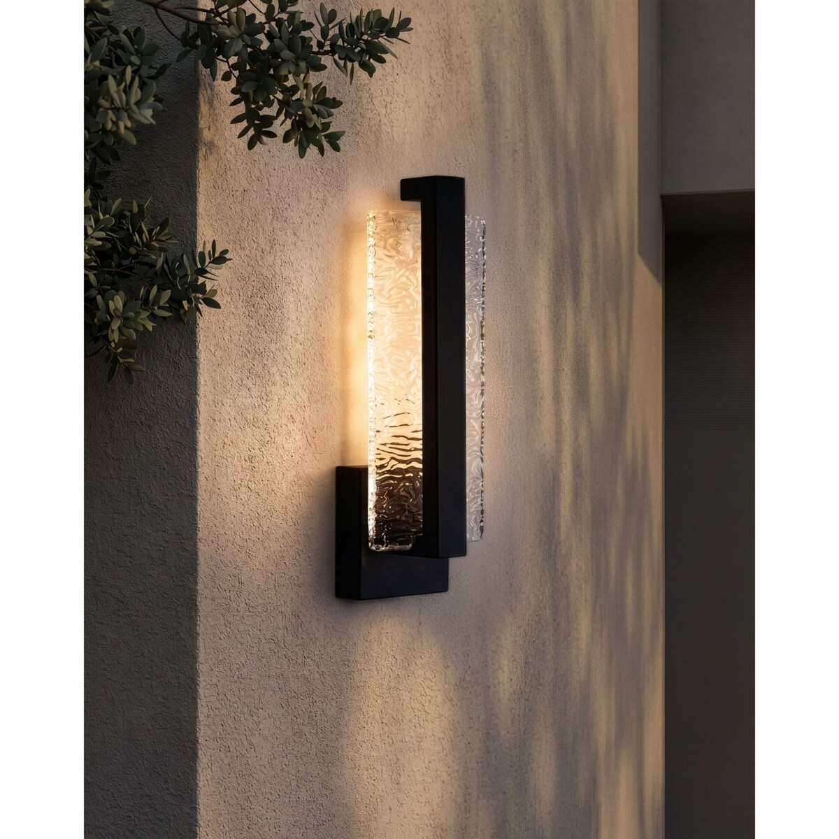Zestaw 2 kinkietów zewnętrznych LED YANTRA Czarny