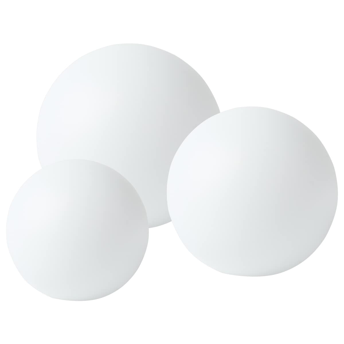 Zestaw 3 kul ogrodowych solarnych LED LOBAINA Z pilotem Biały