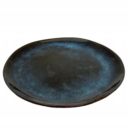TALERZ DESEROWY NIEBIESKI 20cm okrągły ceramiczny płytki mały na sztuki