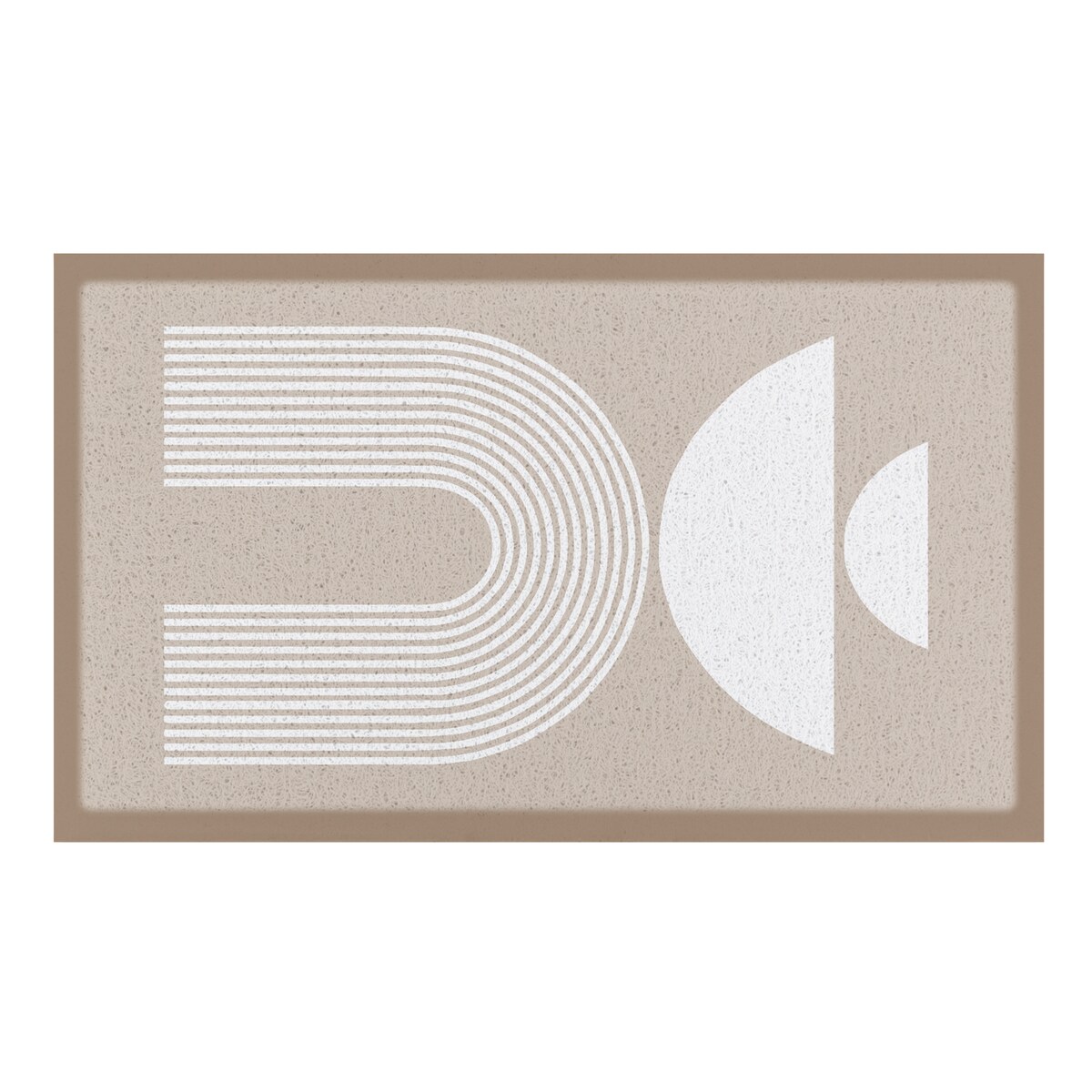 Wycieraczka Beige Half Moon Abstract Indoor & Outdoor (- 70 x 40 cm)