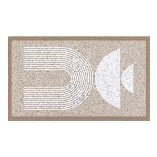 Wycieraczka Beige Half Moon Abstract Indoor & Outdoor (- 70 x 40 cm)