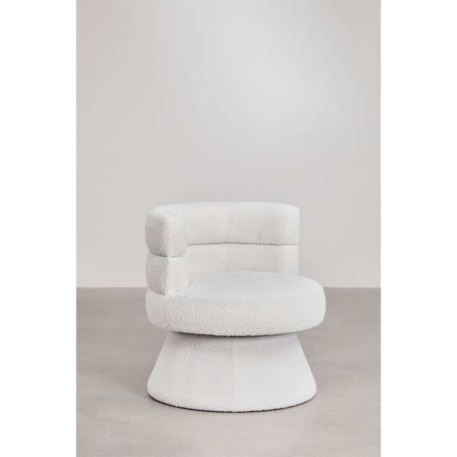 Fotel wypoczynkowy, obrotowy, bouclé Protea