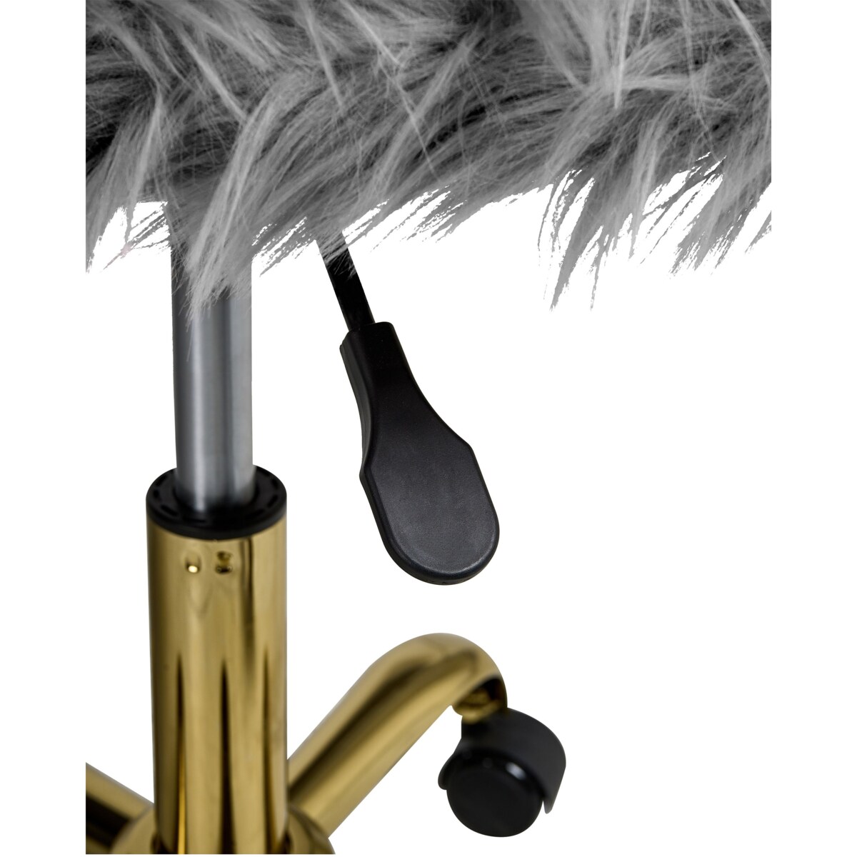 Krzesło obrotowe MARGATE Sztuczne futro Szary