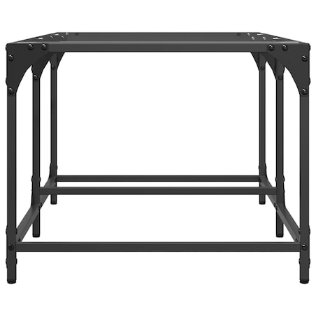 vidaXL Stolik kawowy ze szklanym blatem, 98,5x50x40 cm, stal