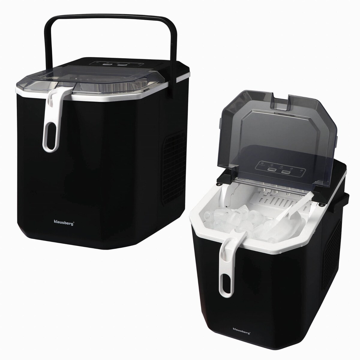 Kostkarka do lodu automatyczna 1.2L 0.6kg 100W LED KLAUSBERG