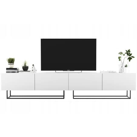 Szafka RTV Komoda Loft Industrialna Biały Mat 240 cm