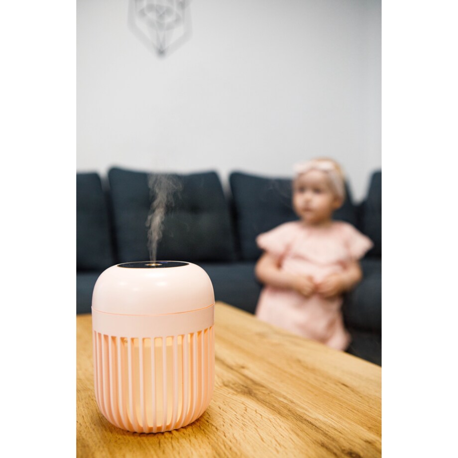 InnoGIO GIOhygro Light Nawilżacz Powietrza różowy z podświetleniem LED