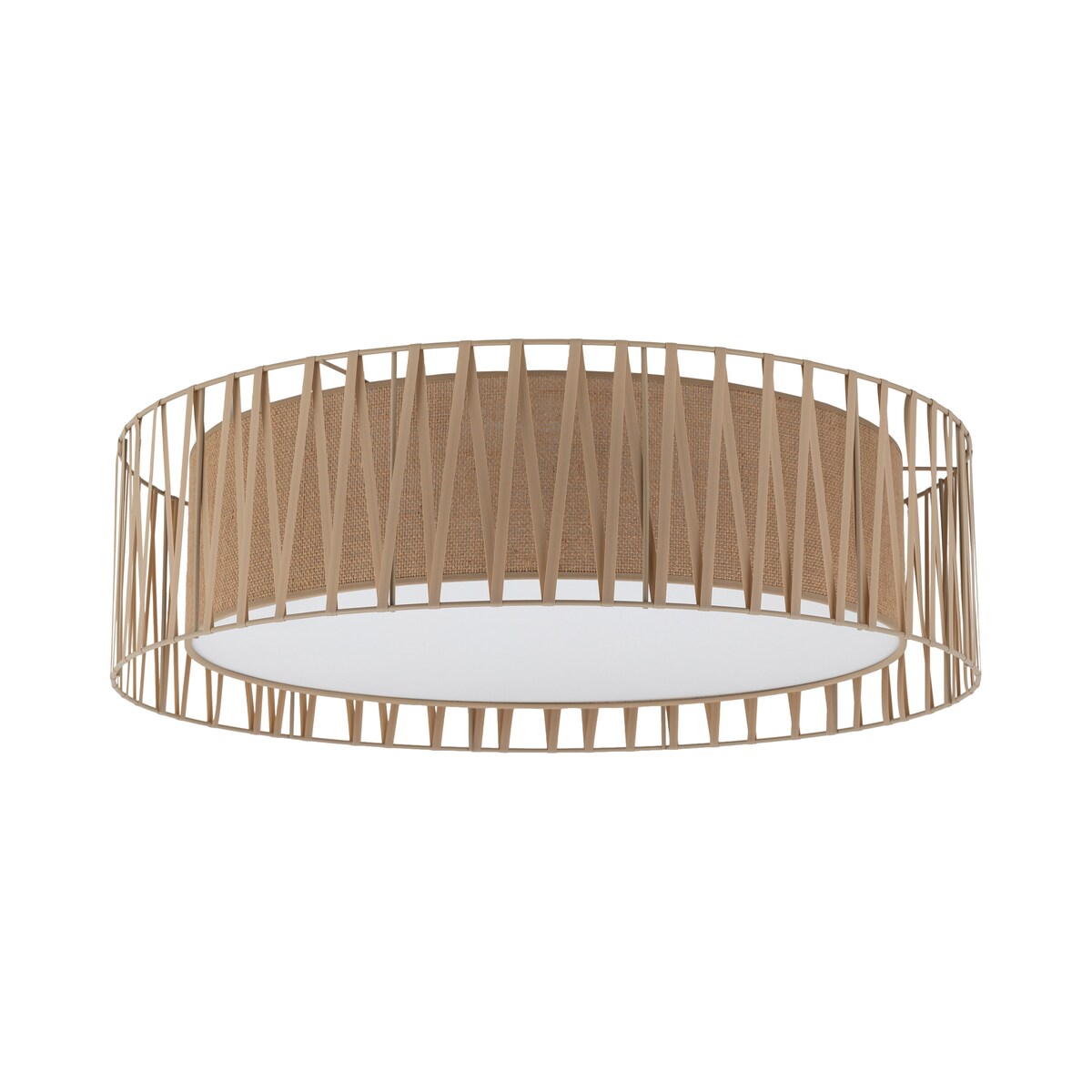 Lampa sufitowa TK Lighting HARMONY SABIA JUTA 11463, 6xE27, biało-beżowa, styl glamour i klasyczny