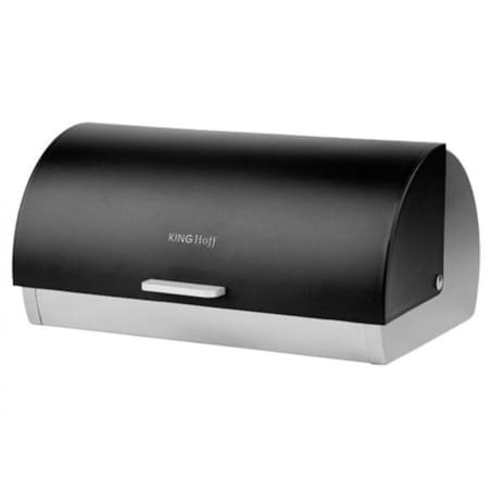 Chlebak stalowy z pokrywą akrylową pojemnik na chleb pieczywo bułki KINGHOFF