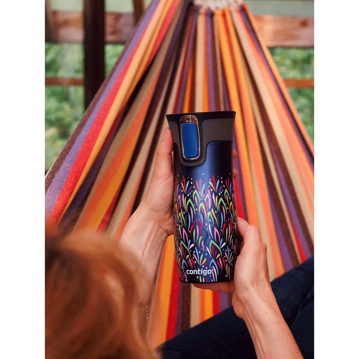 Kubek termiczny Contigo West Loop 2.0 470ml - Granat mat - Floresy