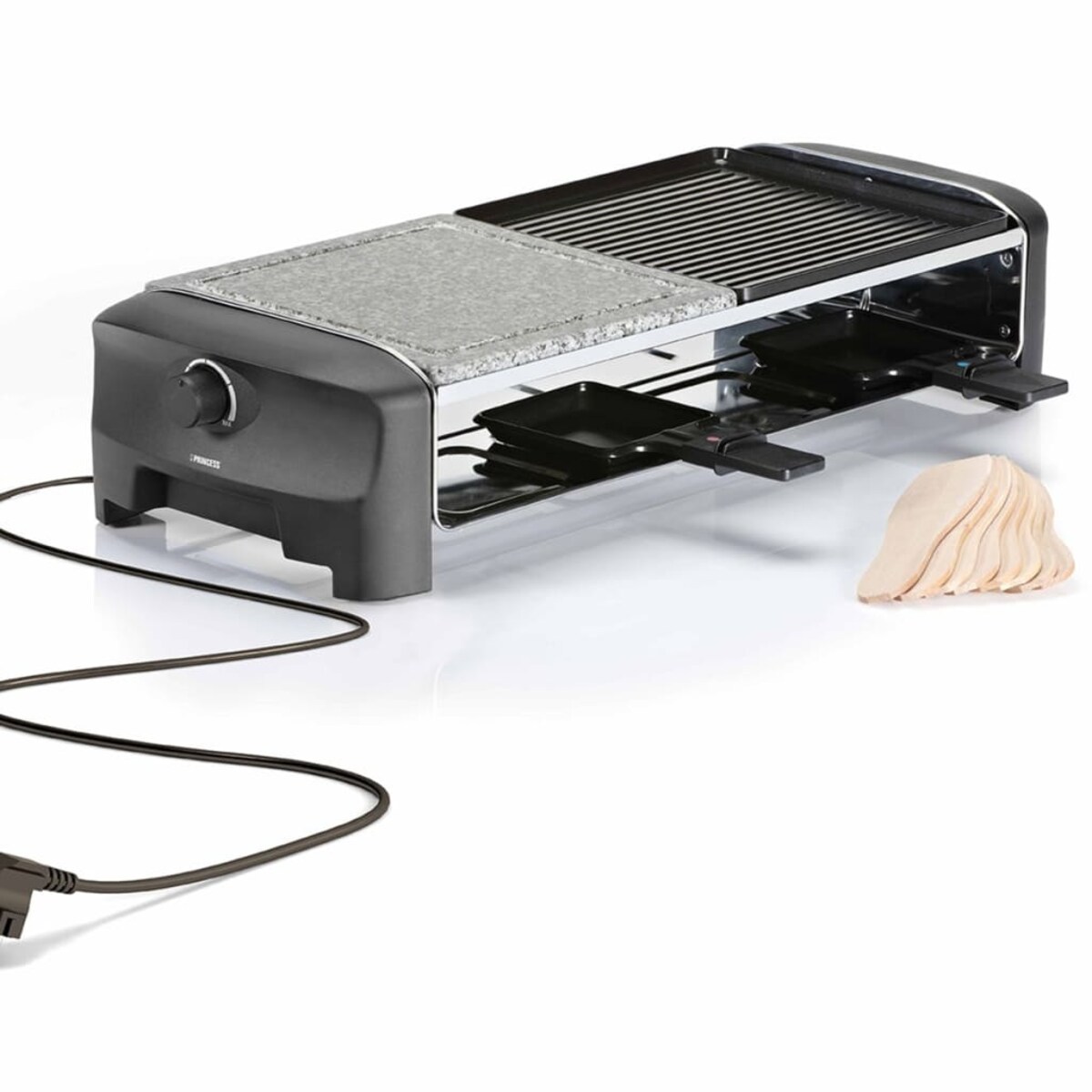 Princess Grill kamienny z 8 patelniami do raclette, 1300 W, 162820