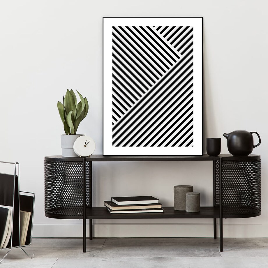plakat black and white abstract 3 30x40 cm
