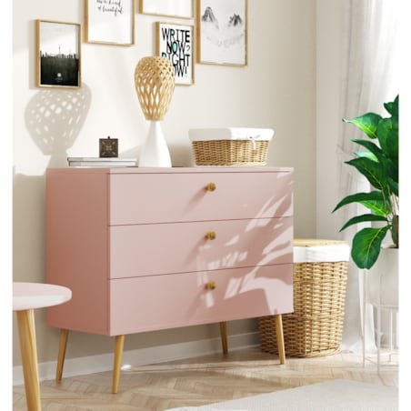 Komoda z szufladami boho - Róż naturalny