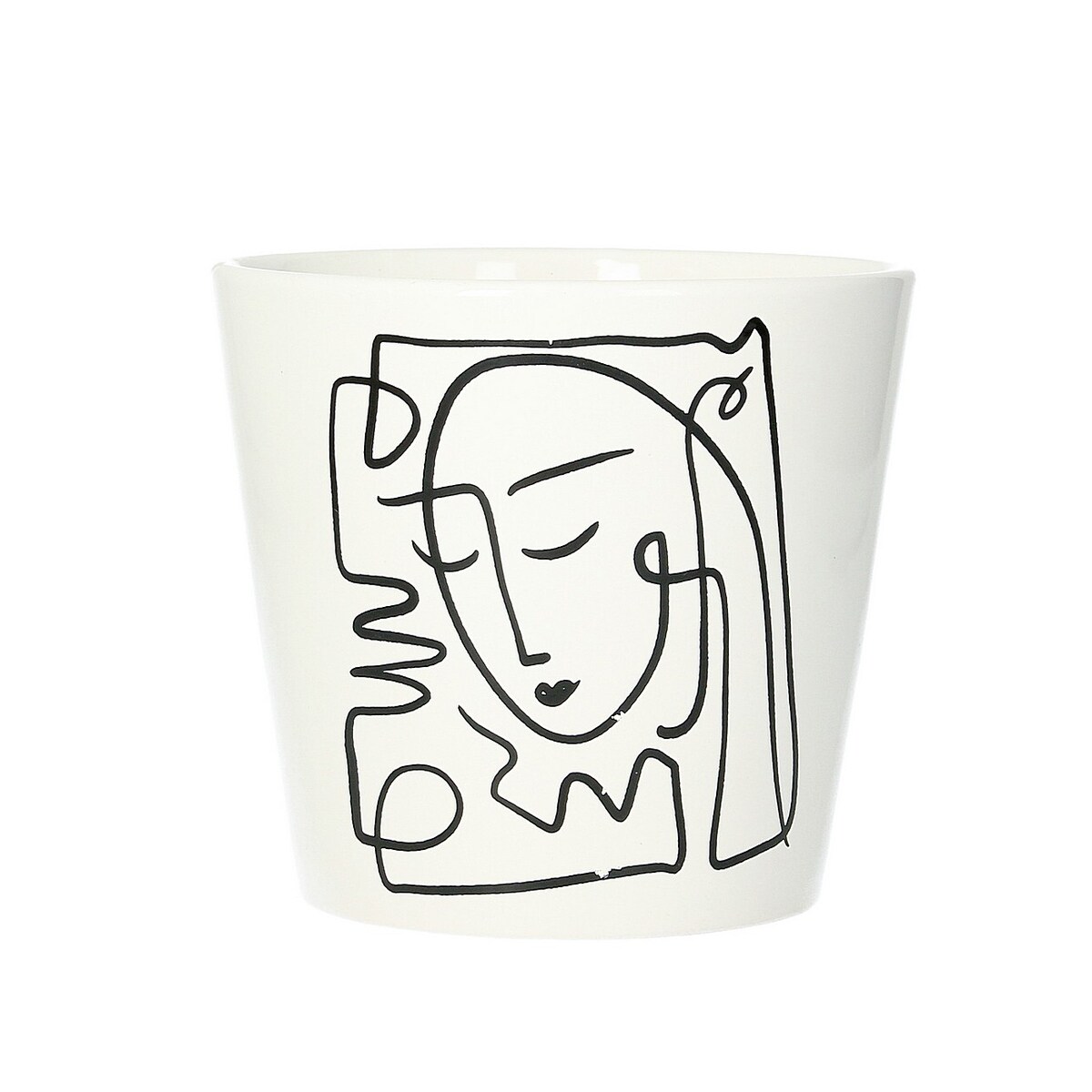 Osłona na doniczkę Face II 14cm, ⌀16 x 14 cm