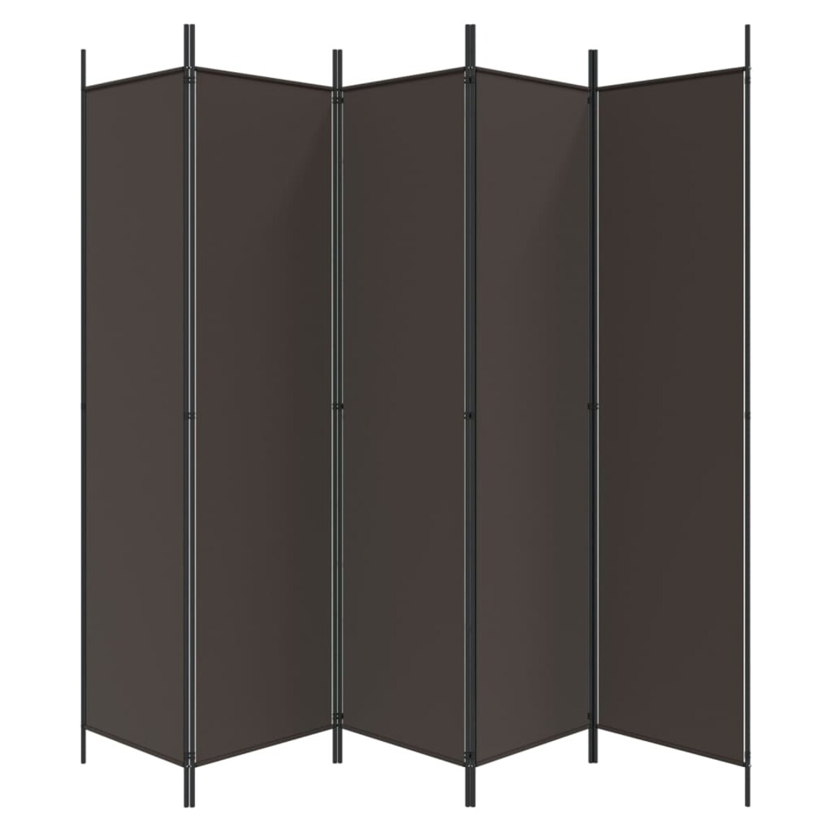 vidaXL Parawan 6-panelowy, brązowy, 300x200 cm, tkanina