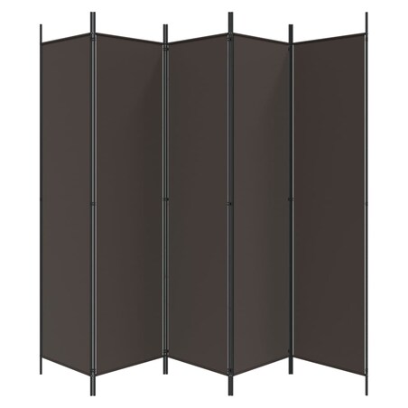 vidaXL Parawan 6-panelowy, brązowy, 300x200 cm, tkanina