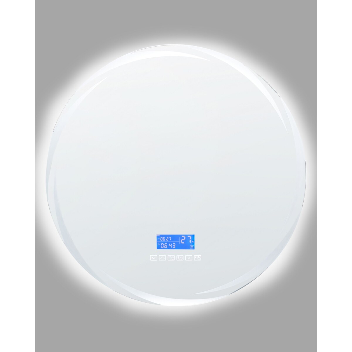 Lustro ścienne LED z głośnikiem Bluetooth 60 cm srebrne TANAY