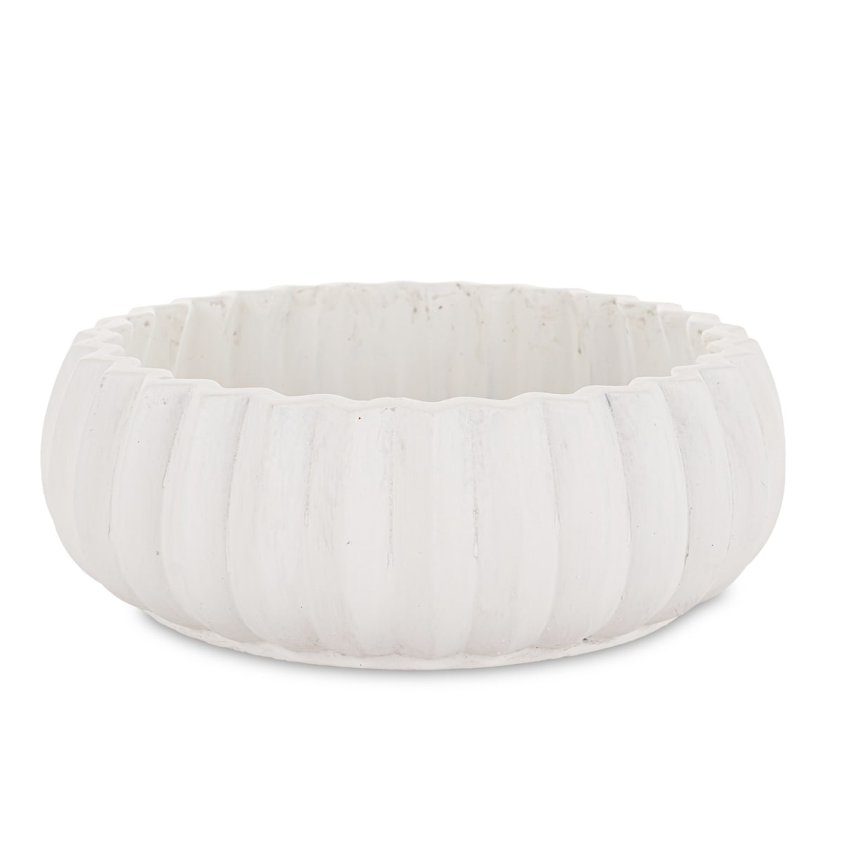 Biała misa, dekoracyjna ceramiczna 8x22x22 cm