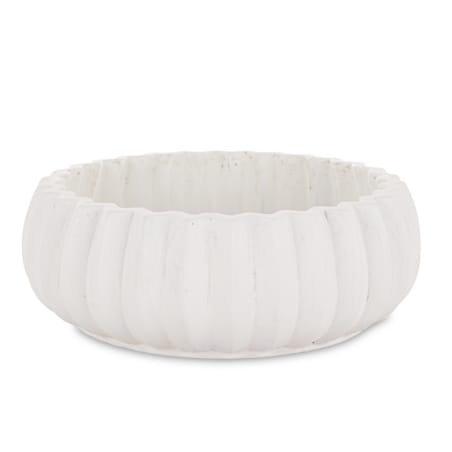 Biała misa, dekoracyjna ceramiczna 8x22x22 cm