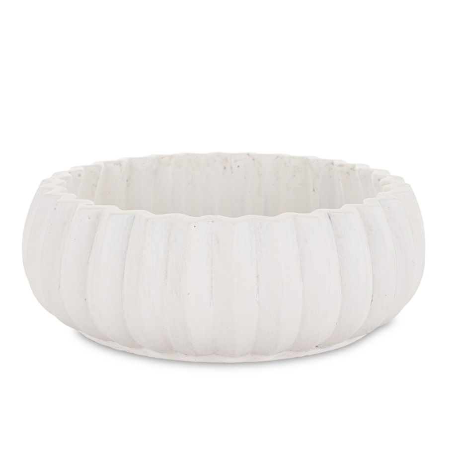 Biała misa, dekoracyjna ceramiczna 8x22x22 cm
