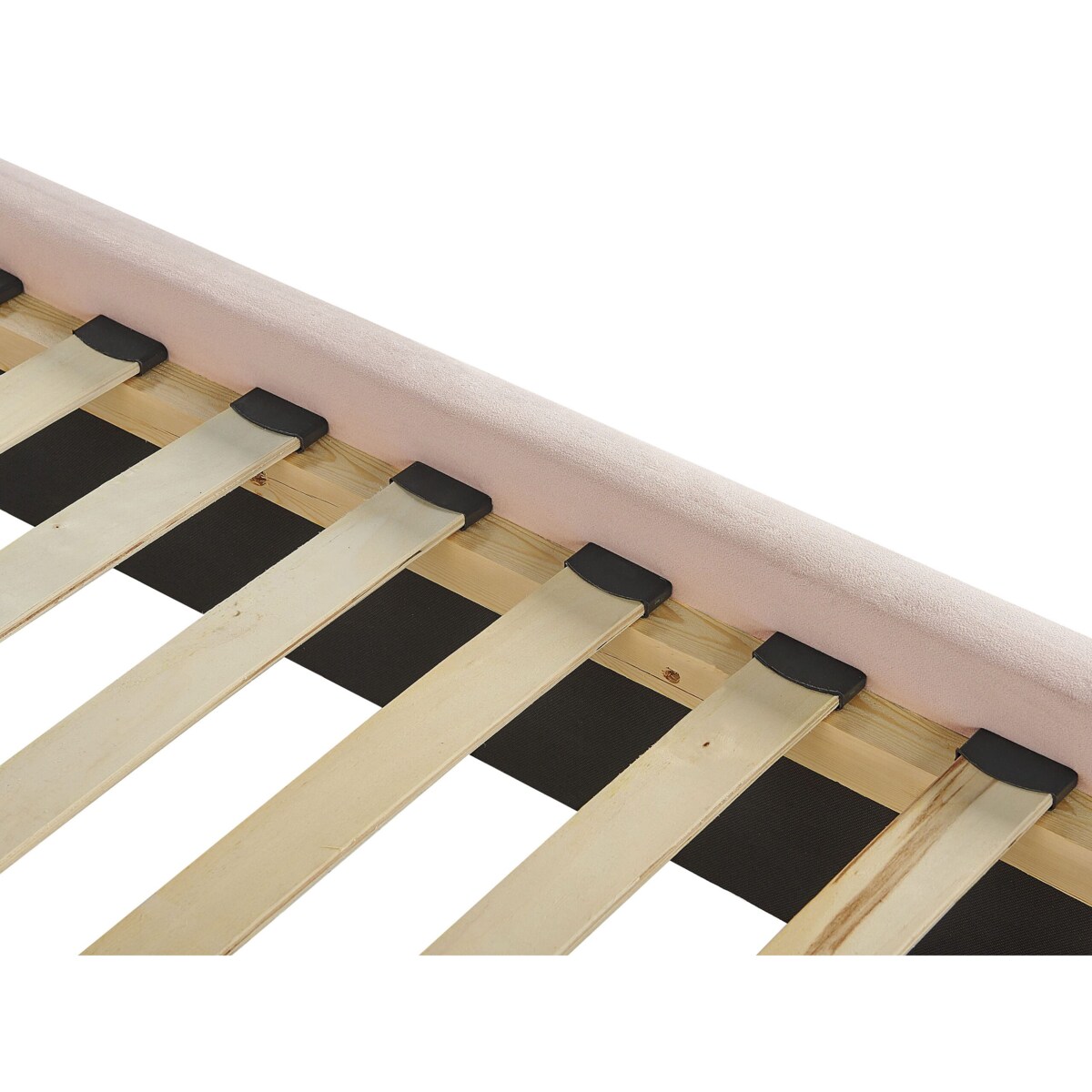 Łóżko welurowe 180 x 200 cm różowe LUBBON