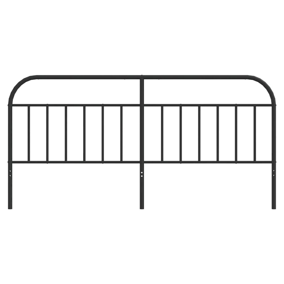vidaXL Metalowe wezgłowie, czarne, 200 cm