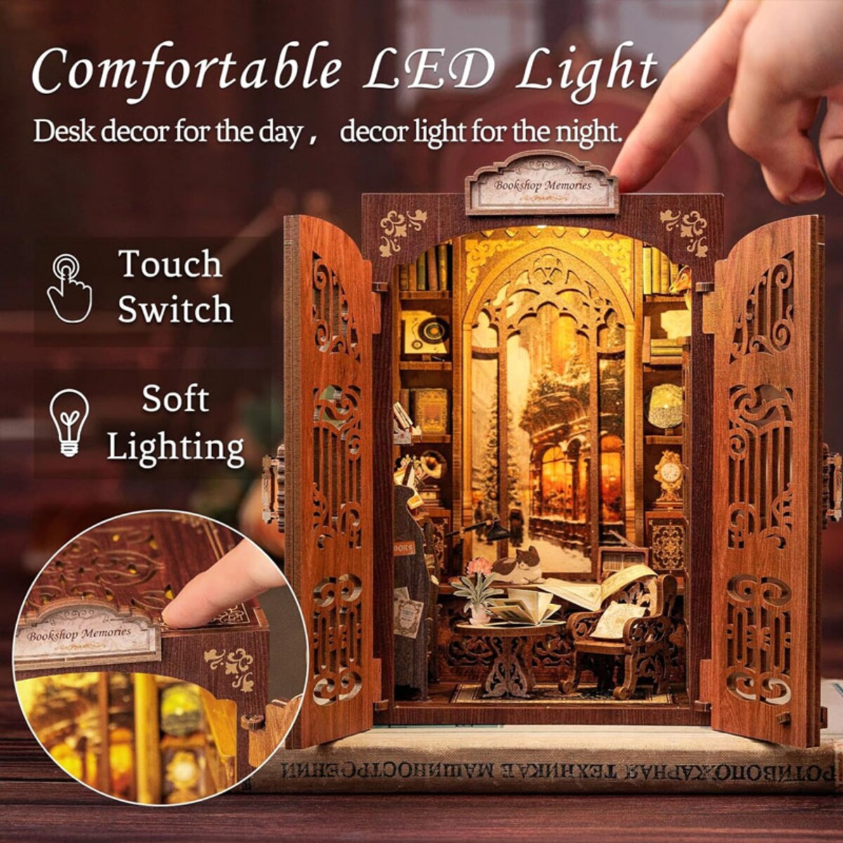 Miniaturowy domek Book Nook - Klub książki - CuteBee