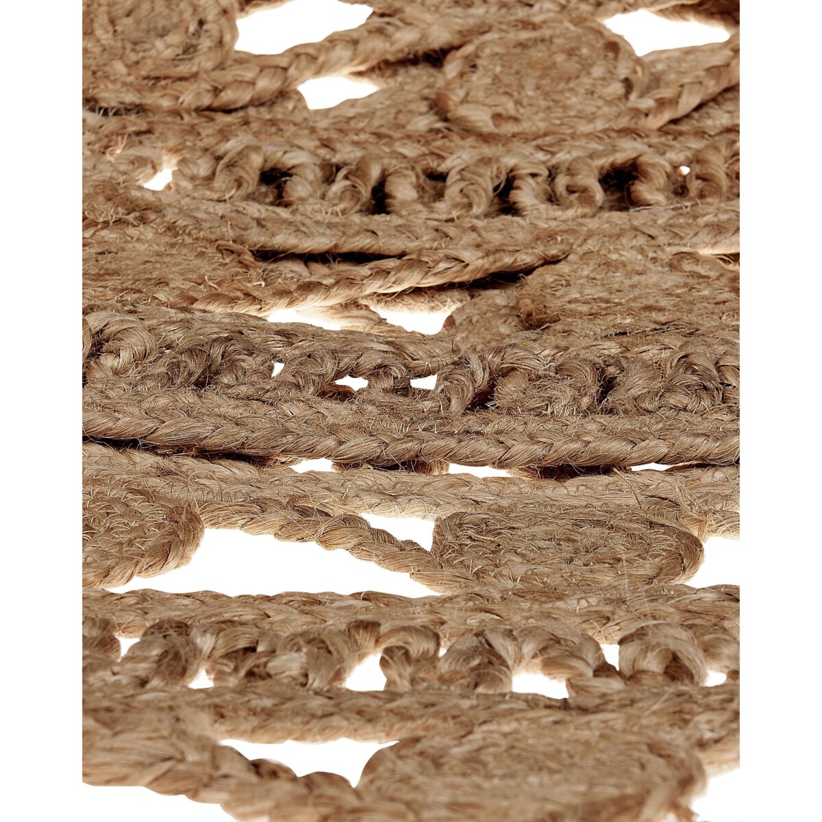 Dywan okrągły z juty ⌀ 140 cm beżowy KERER