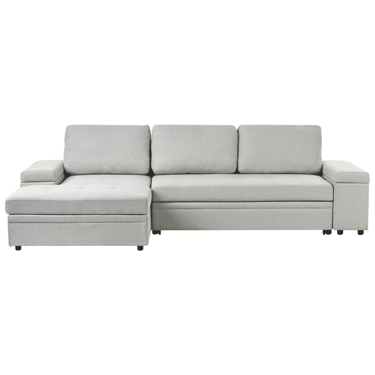 Sofa narożna prawostronna HRISEY Jasnoszary Prawostronny