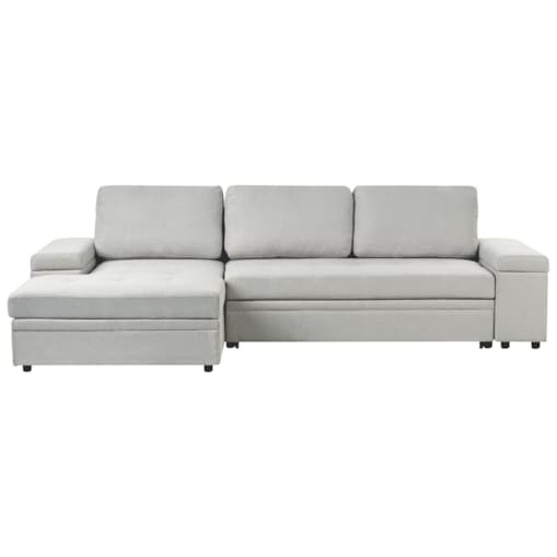 Sofa narożna prawostronna HRISEY Jasnoszary Prawostronny