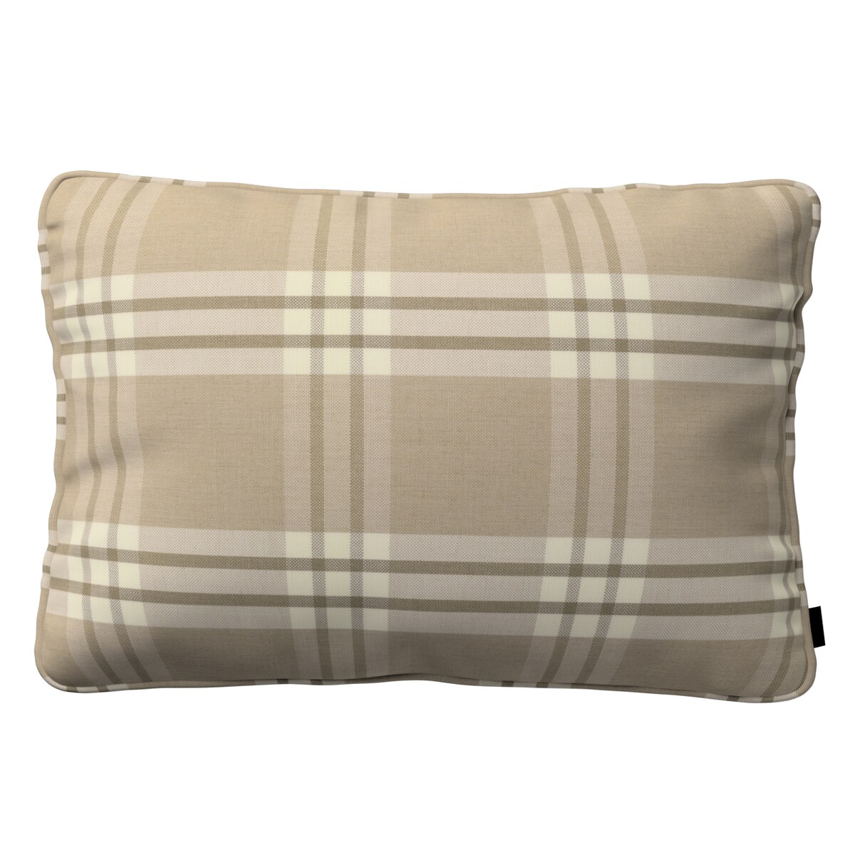 Poszewka Gabi na poduszkę prostokątna 60x40 krata beżowa