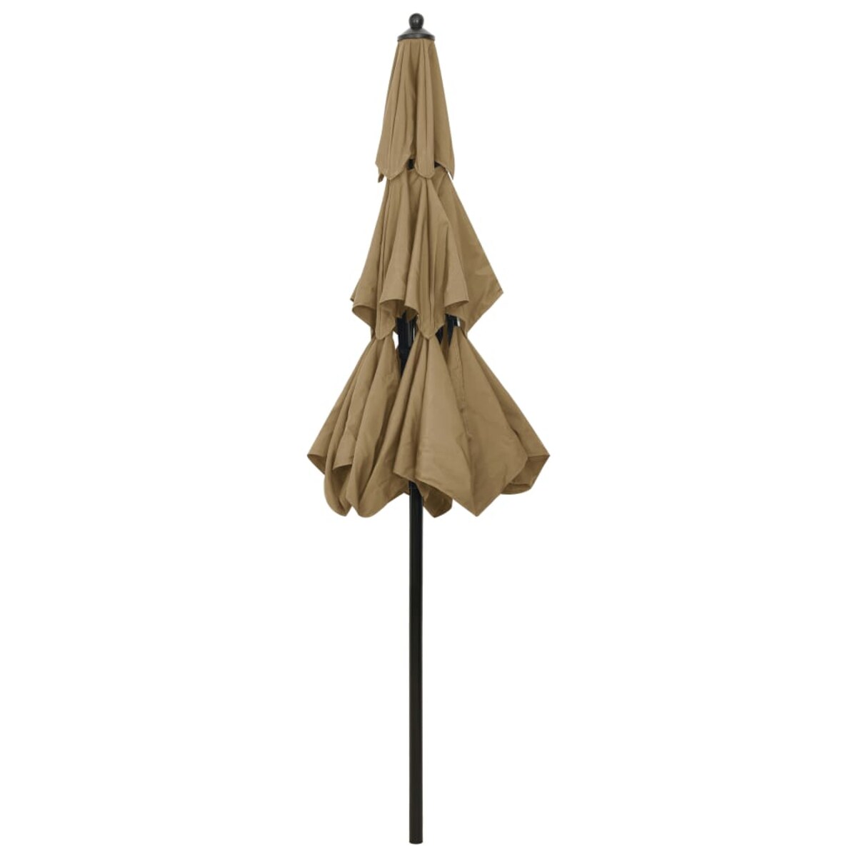 vidaXL 3-poziomowy parasol na aluminiowym słupku, taupe, 2,5 m