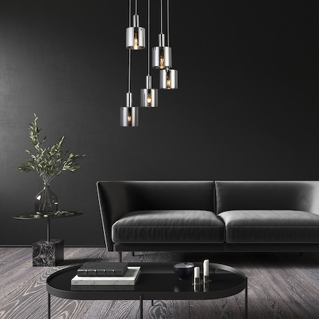 Nowoczesna LAMPA wisząca DONATI 5251 Rabalux szklany zwis kaskada chrom