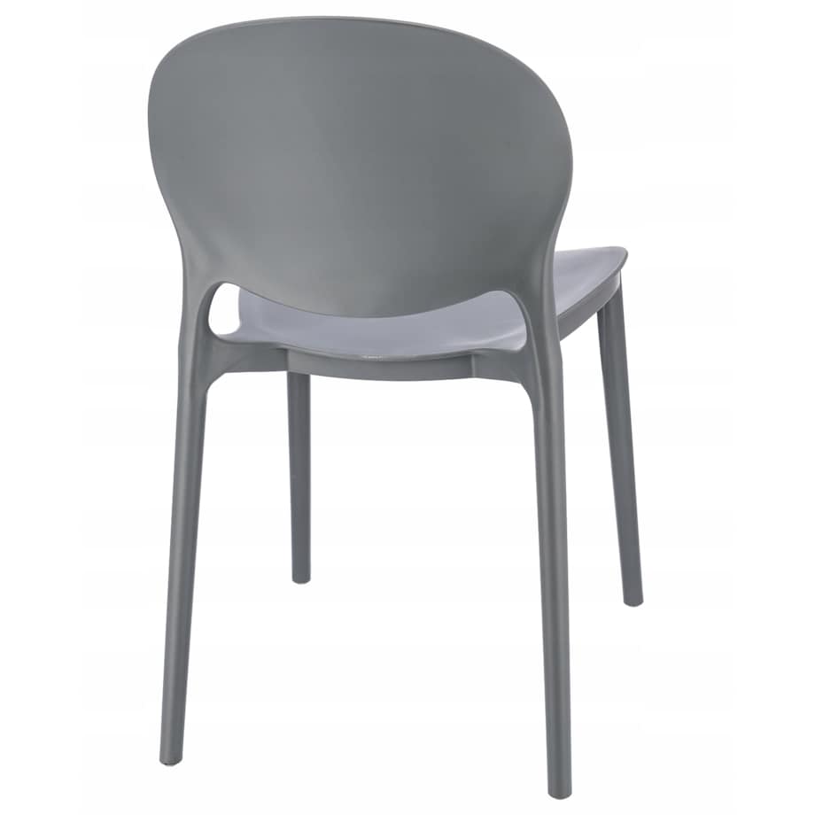 Krzesło ogrodowe plastikowe JUSTIN szare