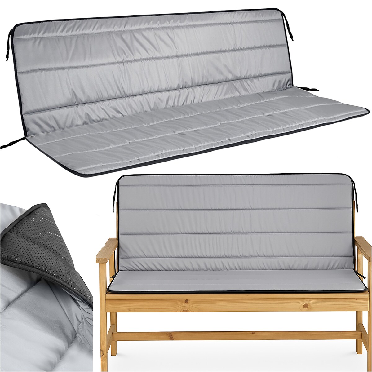 Poduszka Pikowana Z Pianki Na Ławkę Krzesło Leżak 180X50X50 Cm